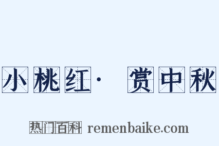 小桃红·赏中秋是什么意思的图片